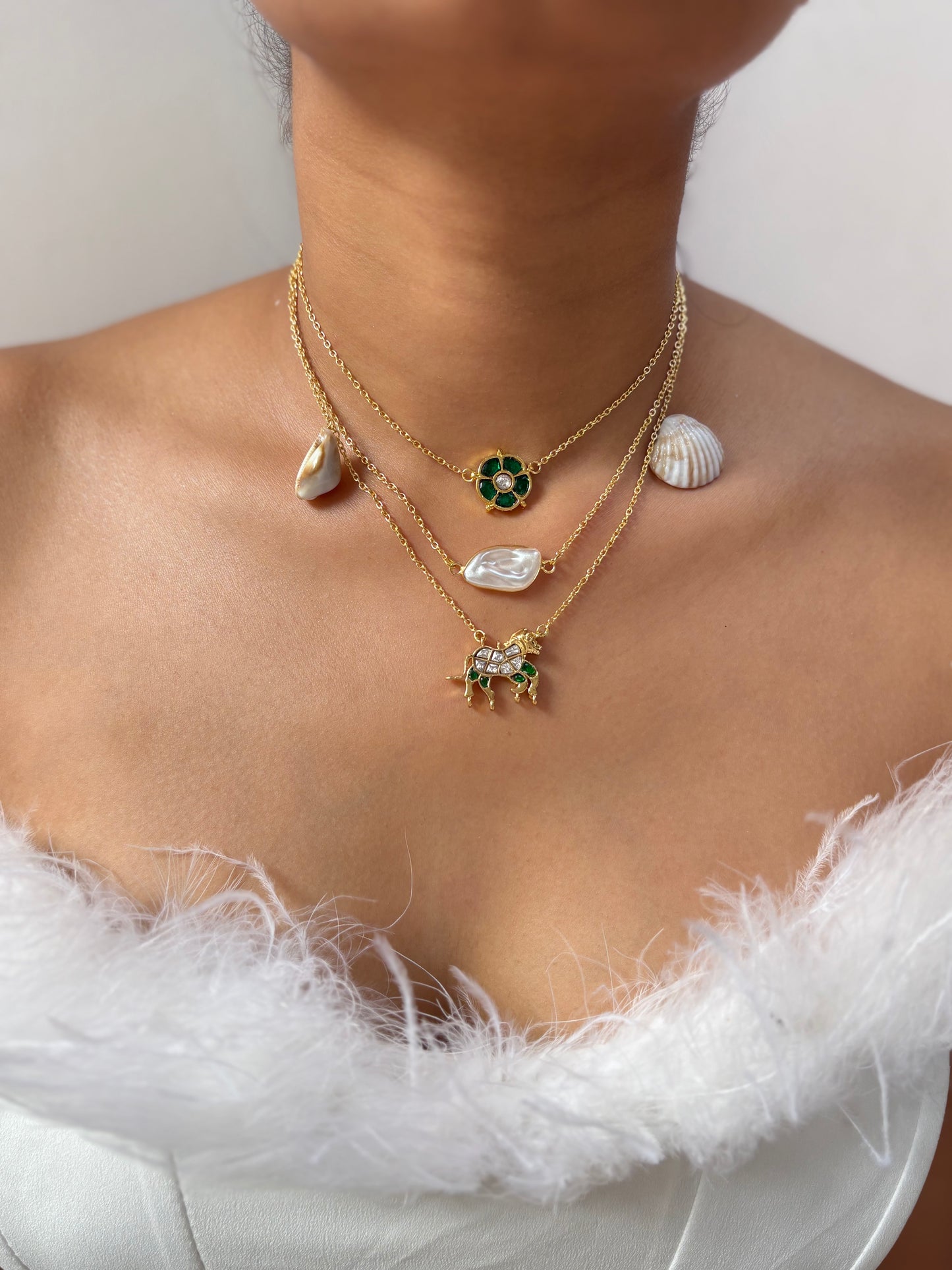 Horse Shell Layered Chain