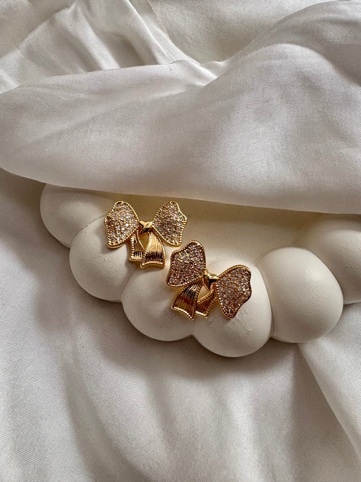 Studded Bow Earrings