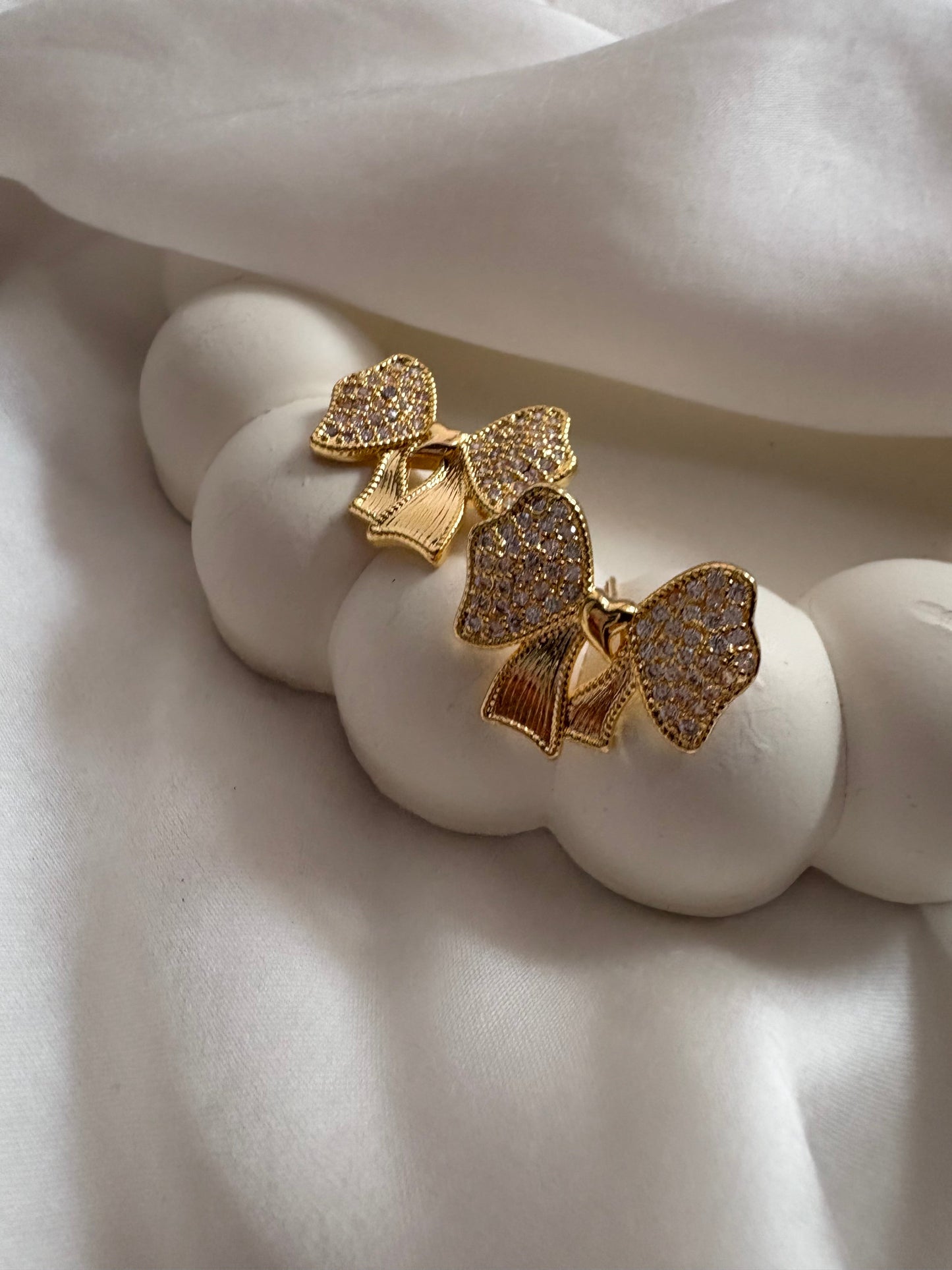 Studded Bow Earrings