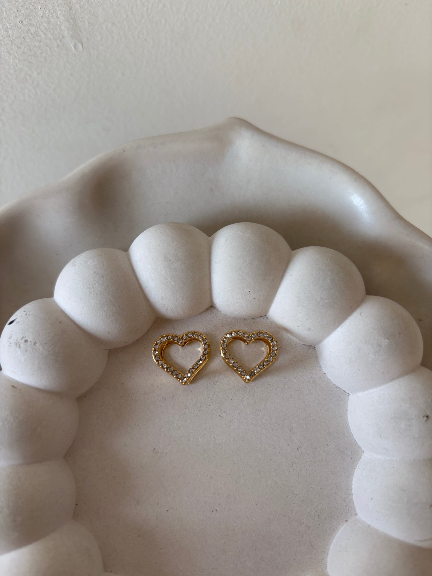 Stone Heart Earrings