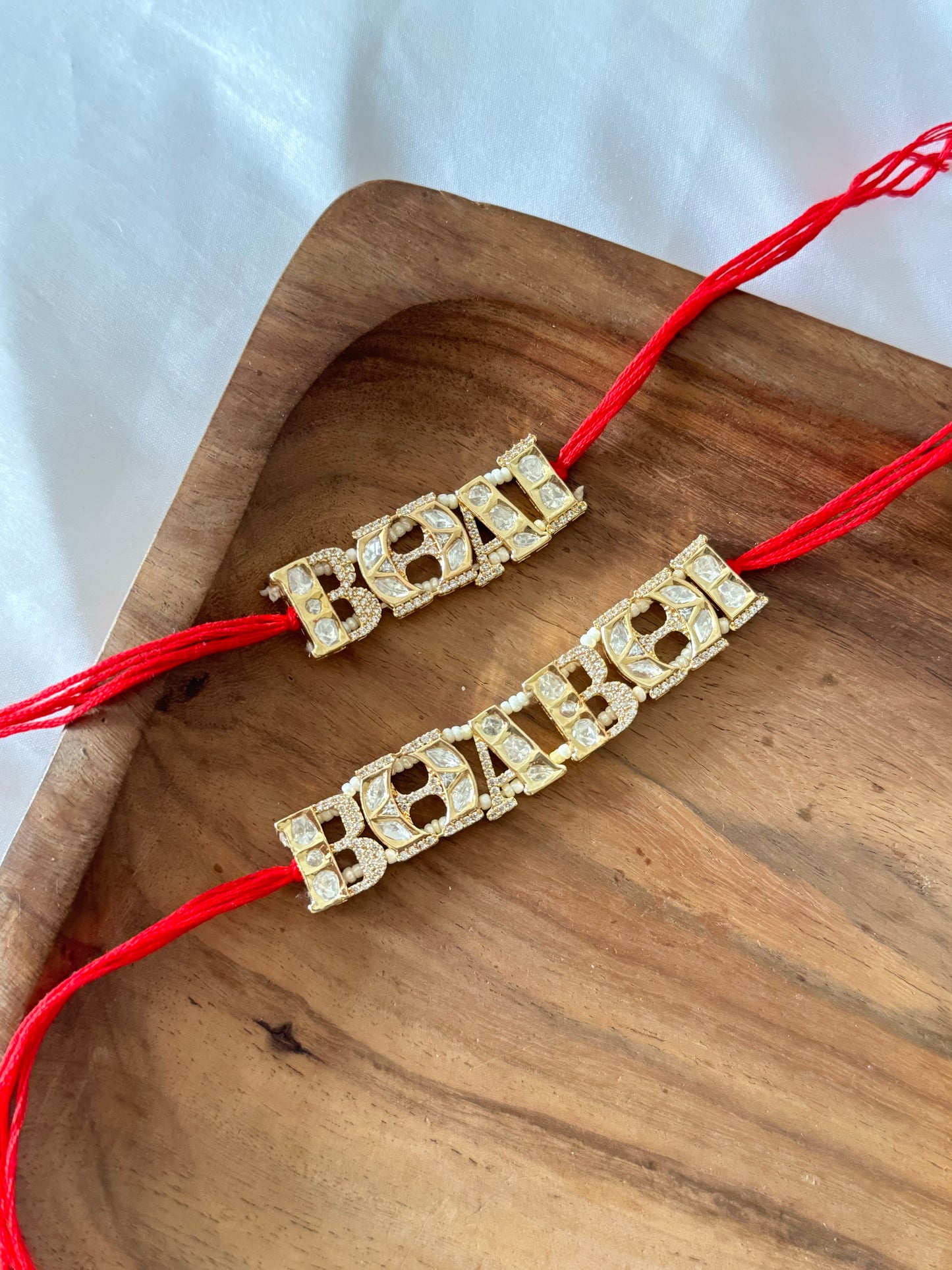 Bhai Bhabhi Zircon Rakhi