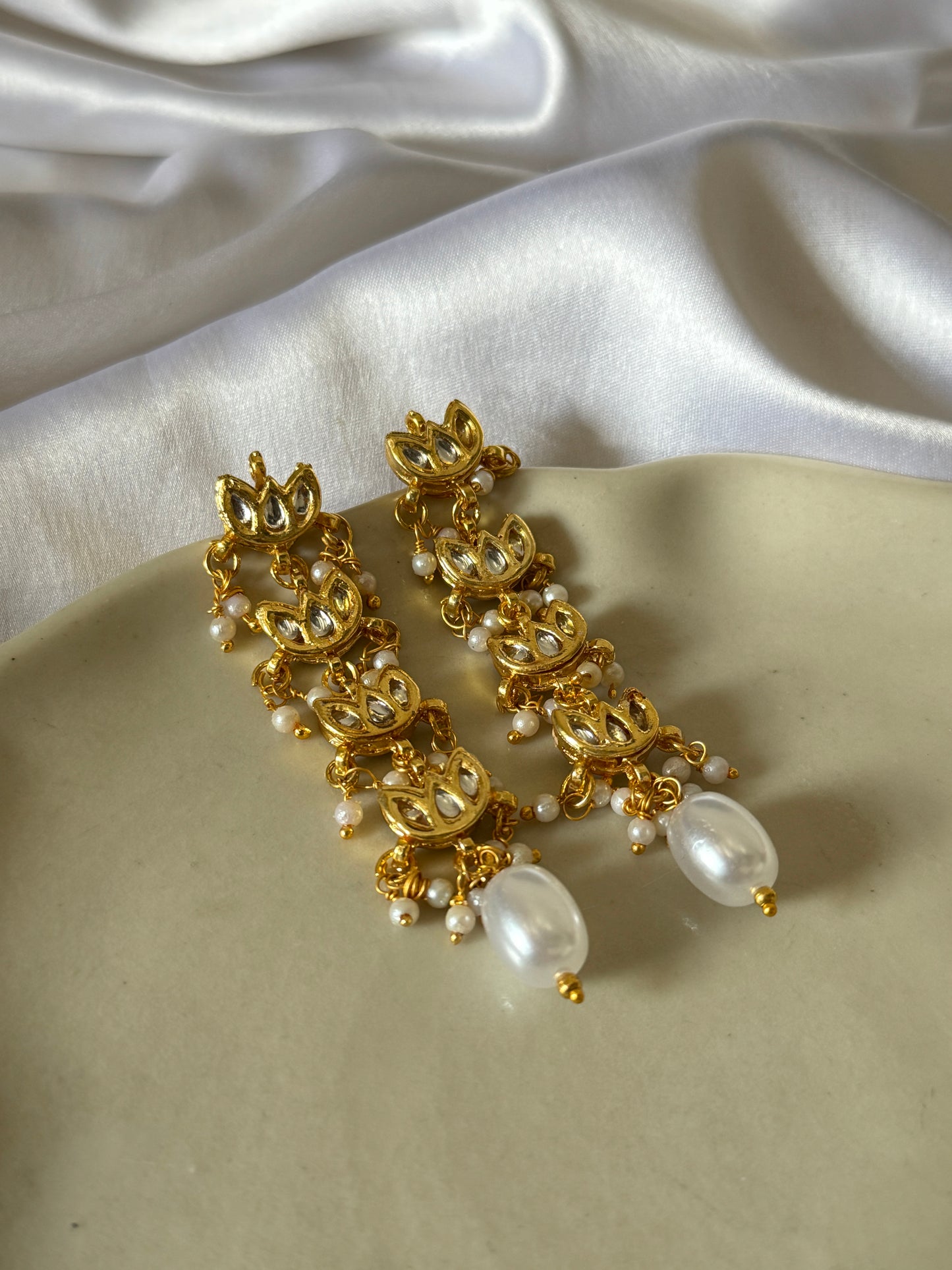 Long Lotus Earrings