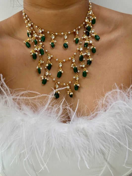 Green Layered Necklace