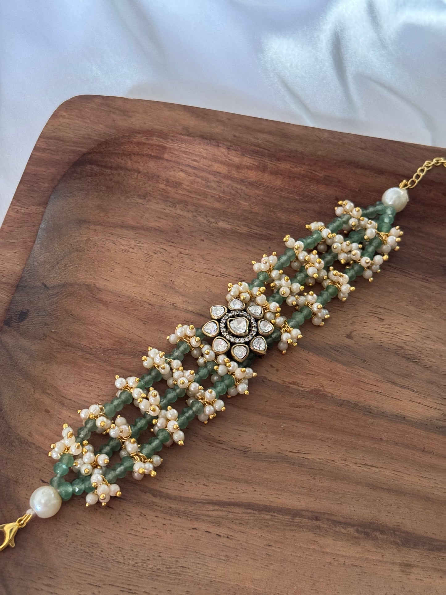 Polki Flower Bracelet