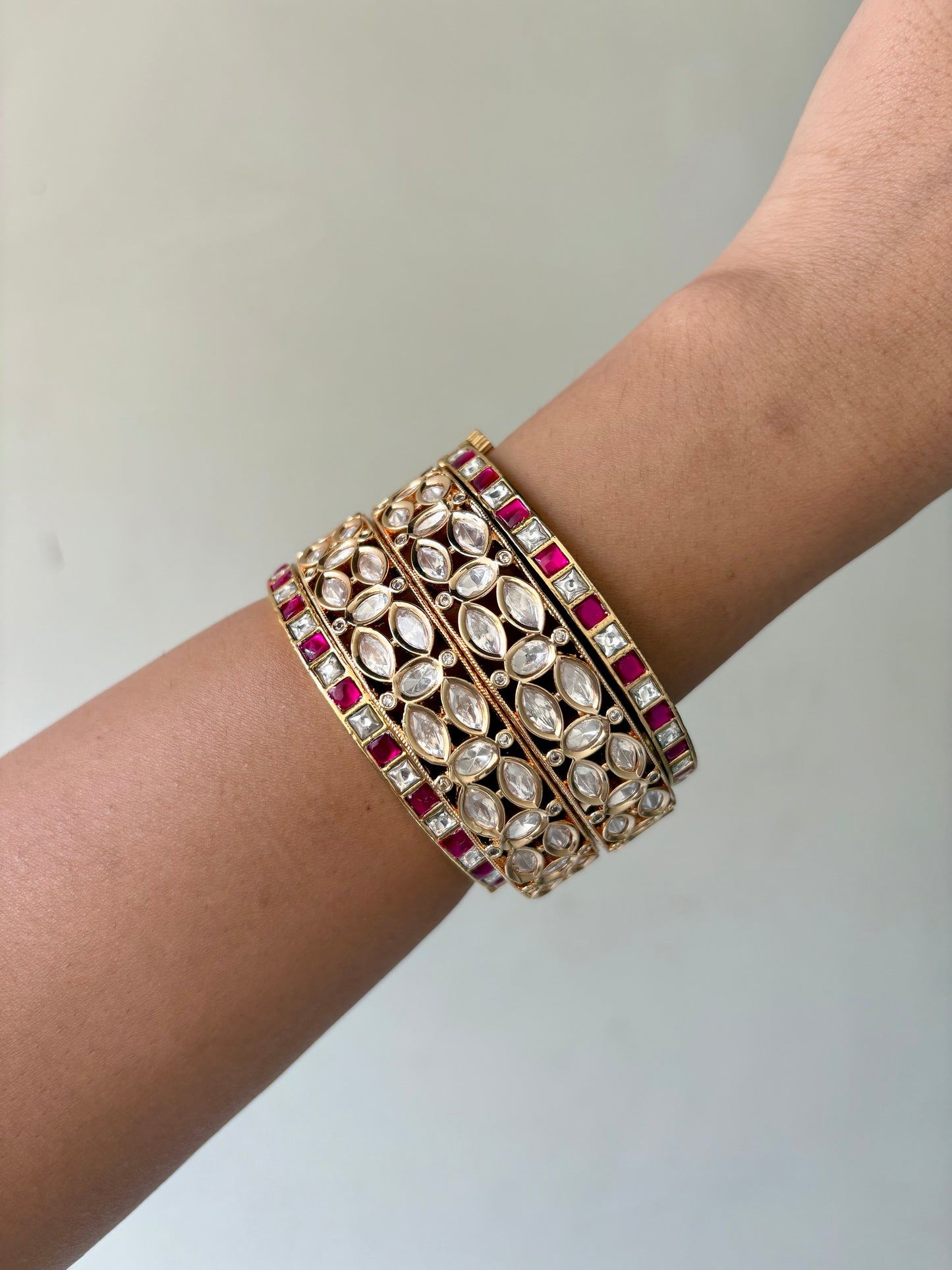 Ruby Polki Bangle