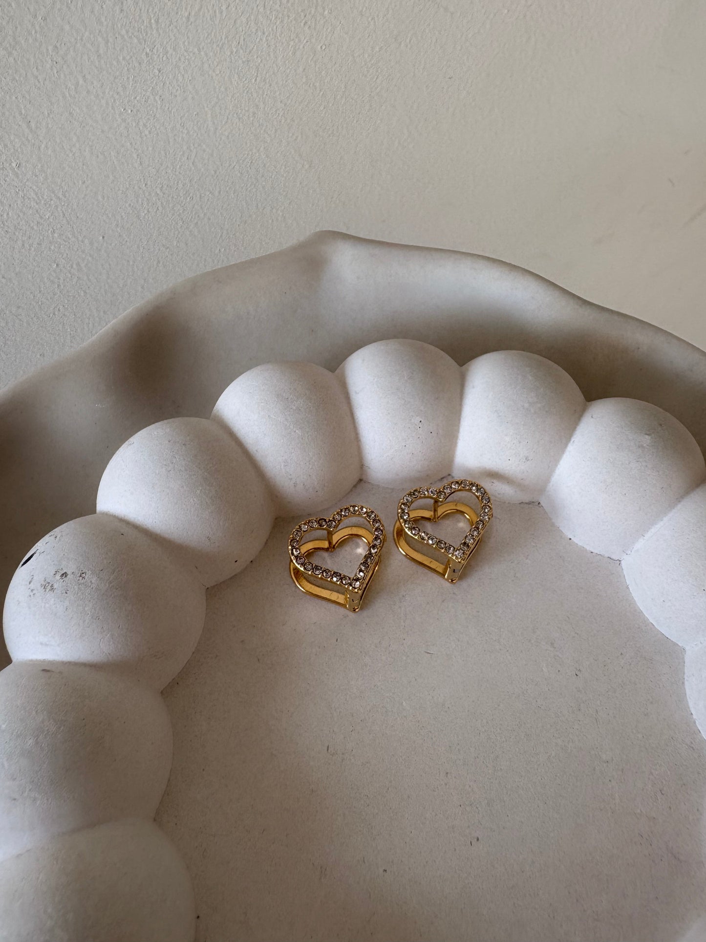 Stone Heart Earrings