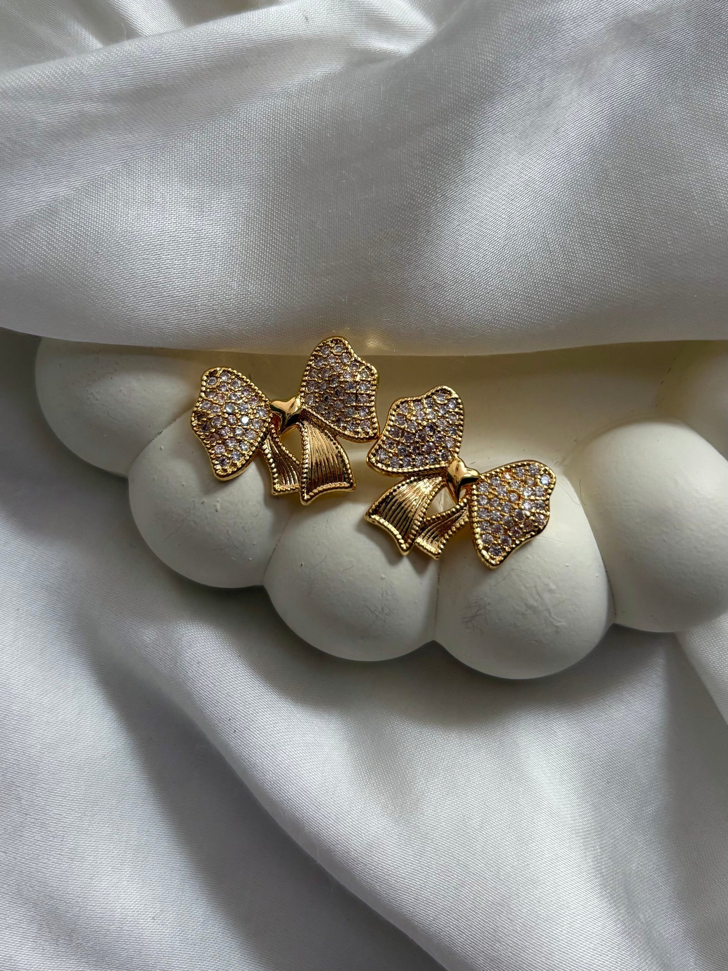 Studded Bow Earrings