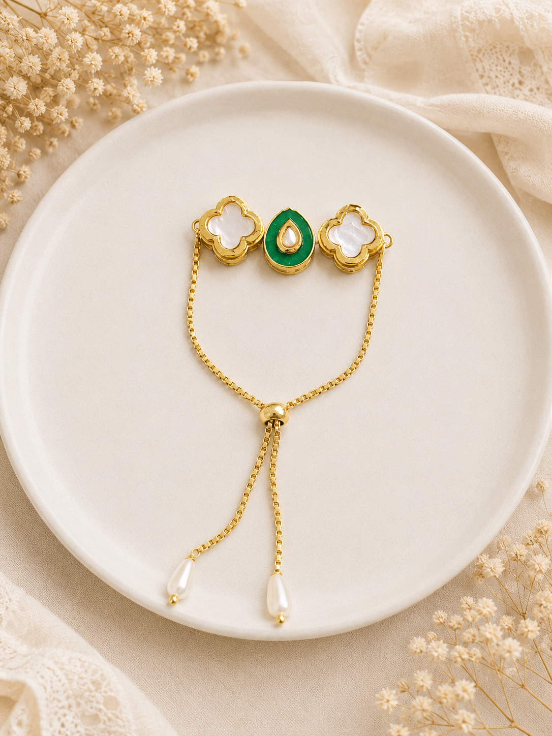 Emerald Clover Rakhi
