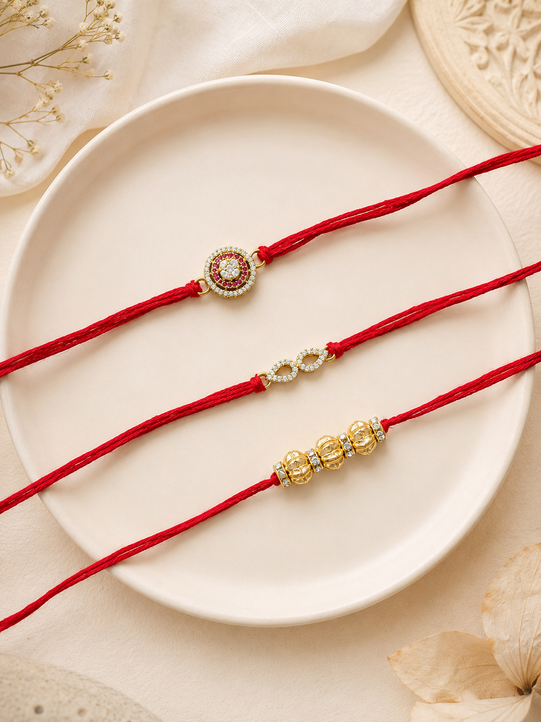 Combo Of Elegant 3 Rakhi