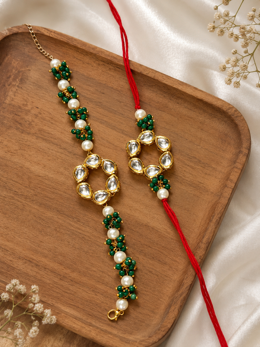 Kundan Couple Rakhi