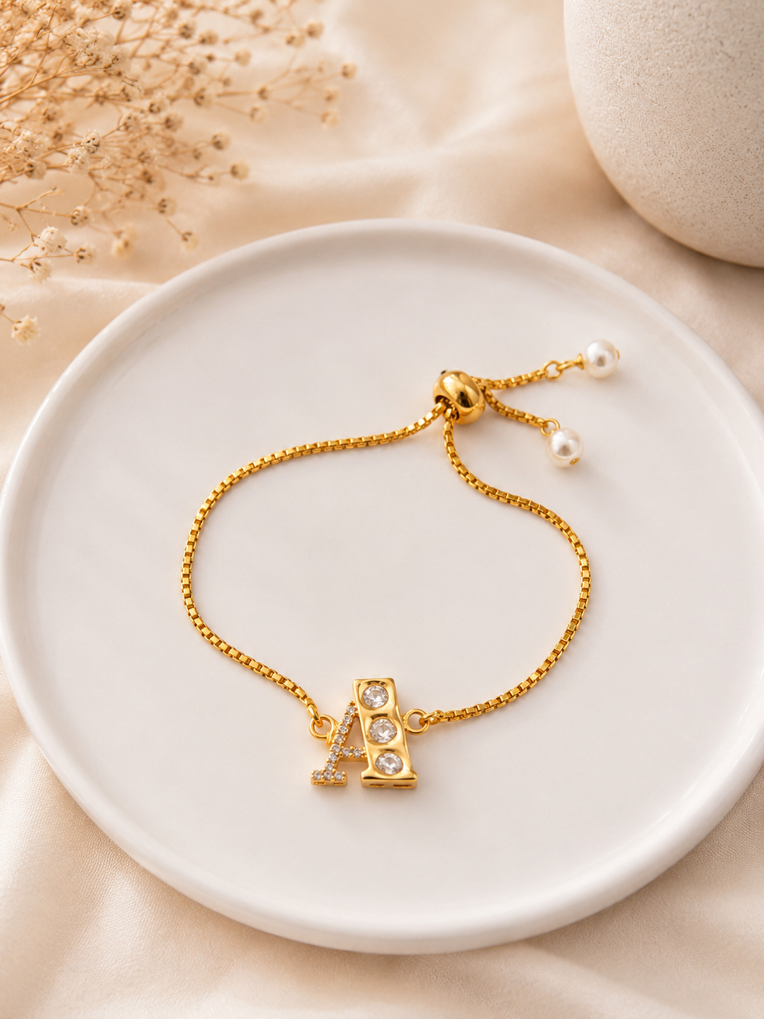 Personalised Initial Chain Kids/Adult Unisex Bracelet