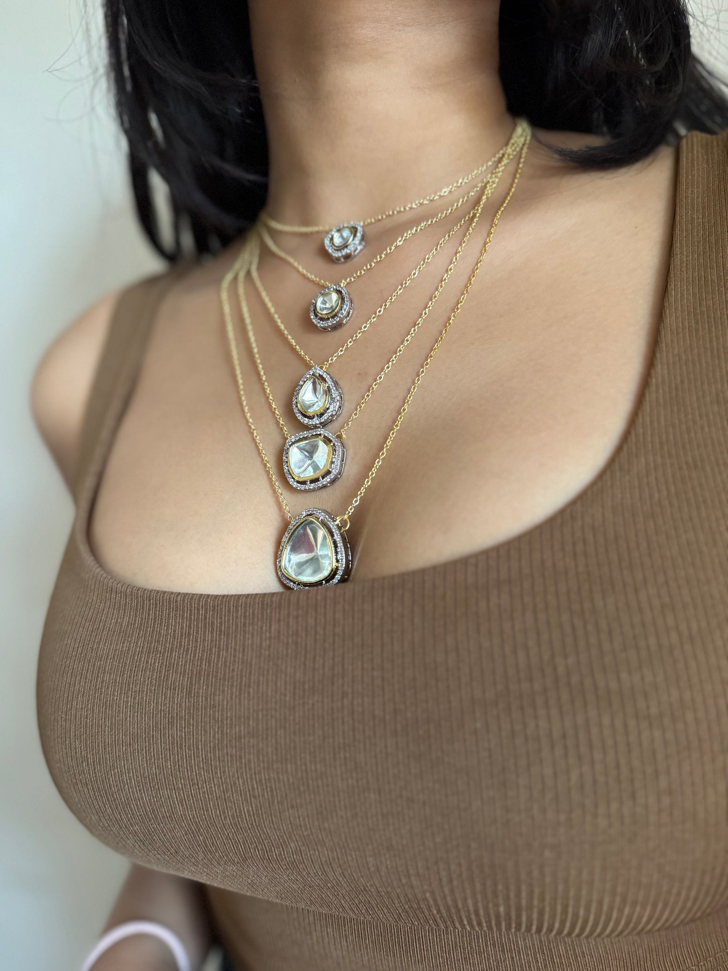 Polki Five Layer Neckchain