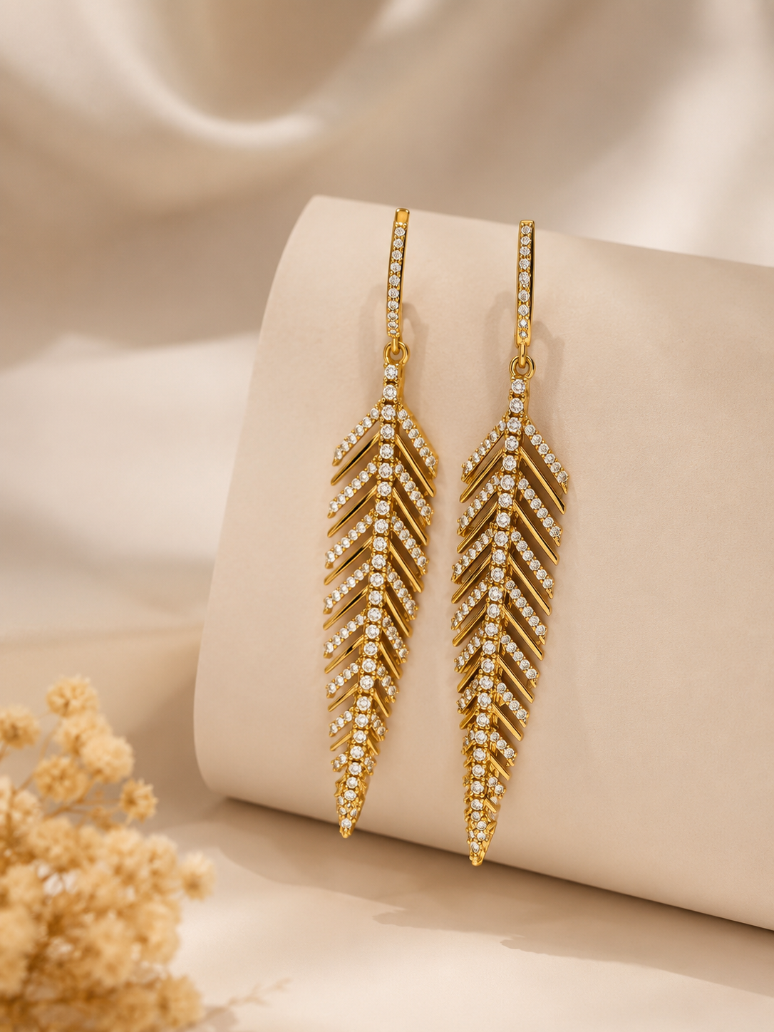 Leaf Statement Earrings