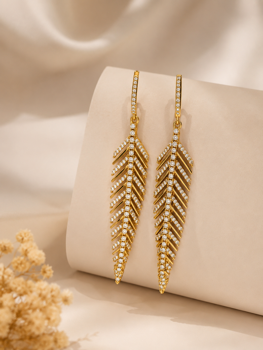 Leaf Statement Earrings