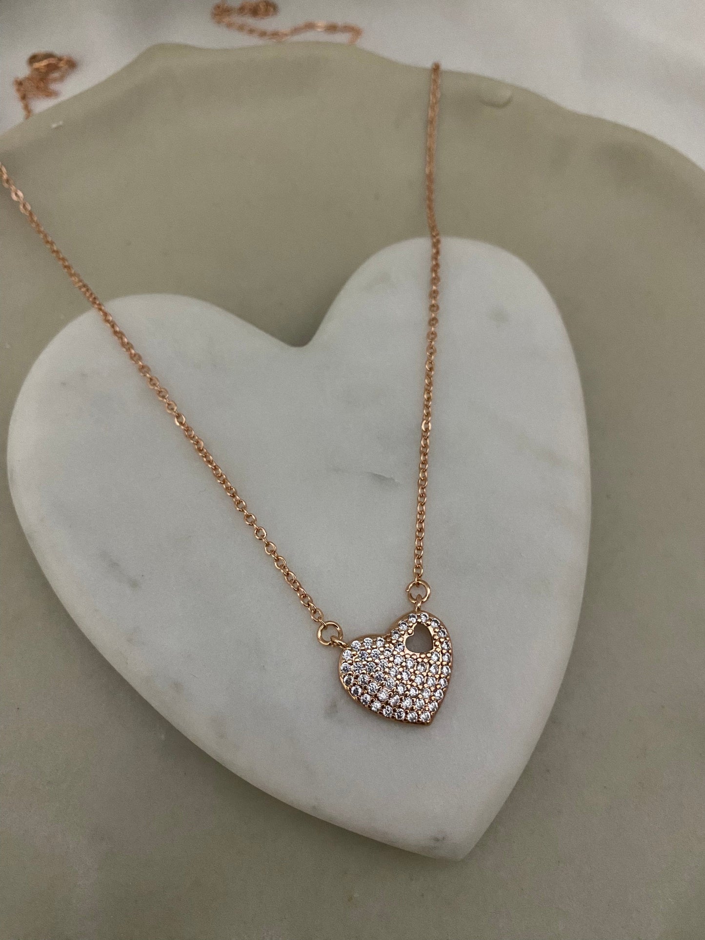 Rose Gold Heart Chain