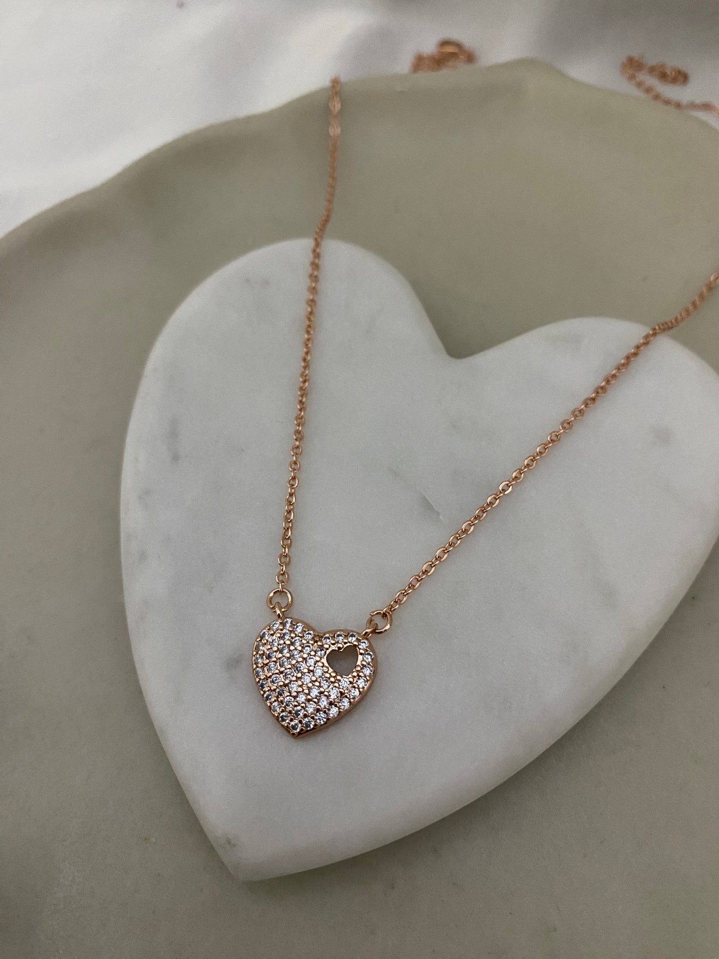 Rose Gold Heart Chain