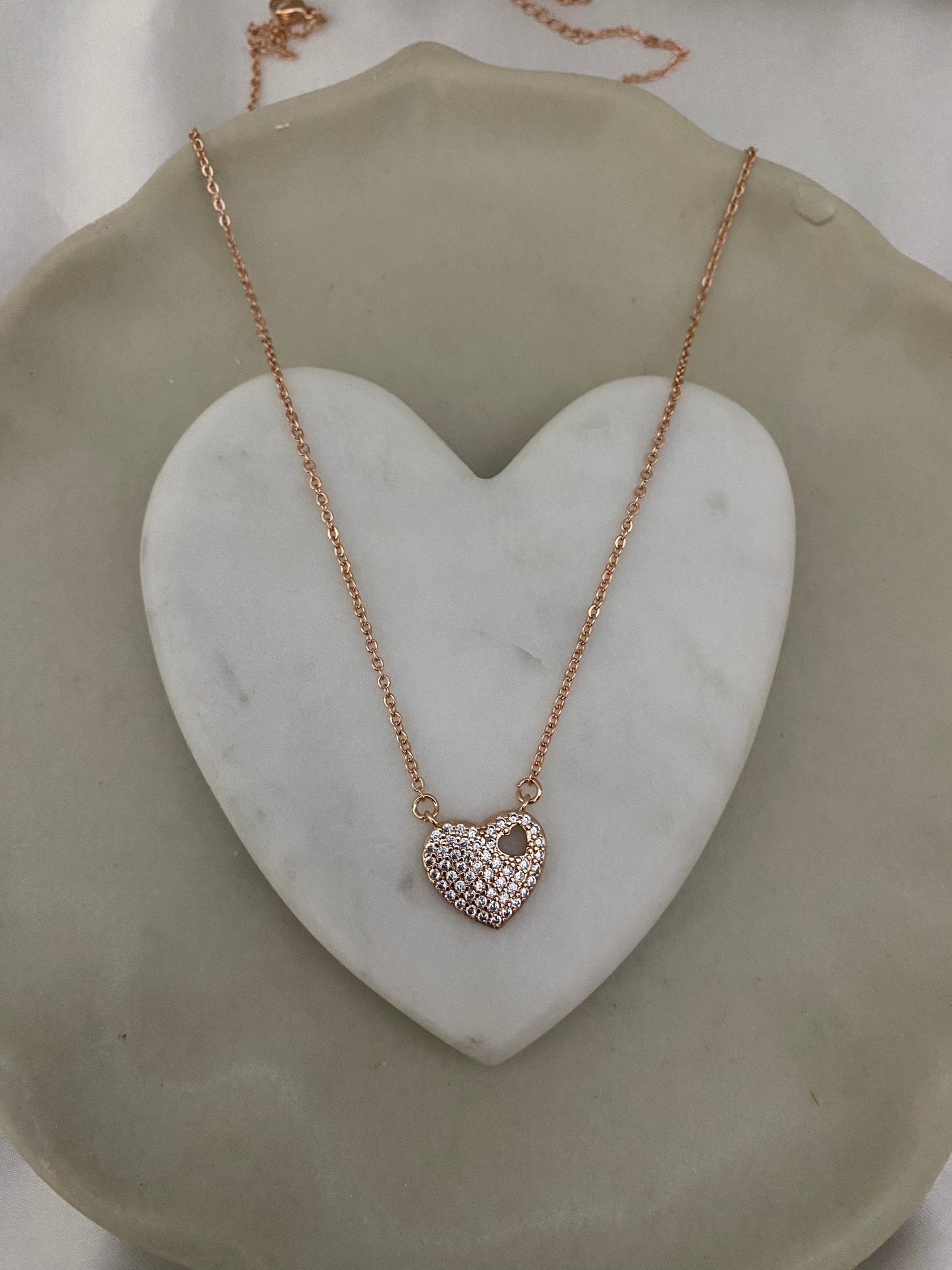 Rose Gold Heart Chain