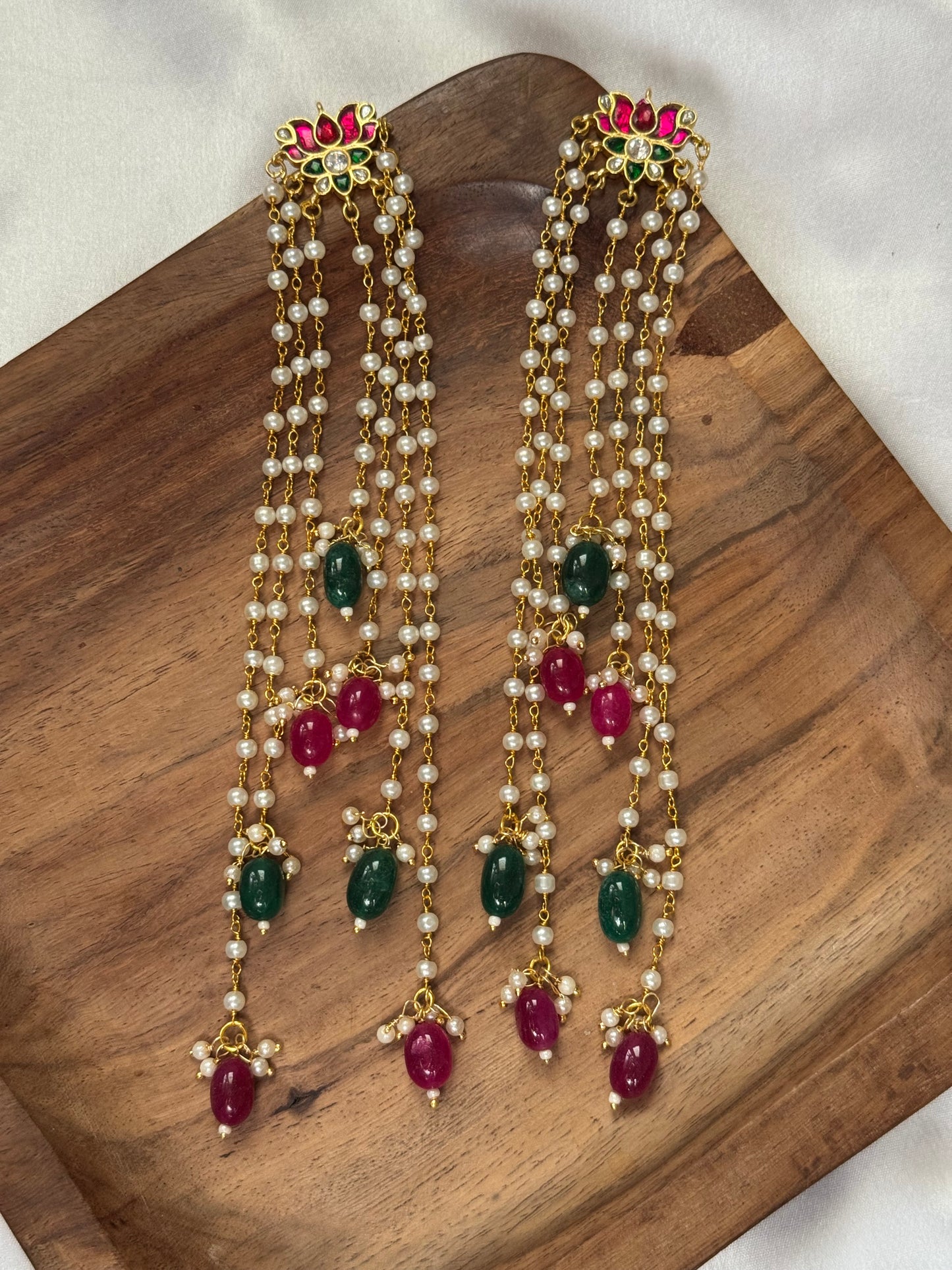 Lotus Long Earrings