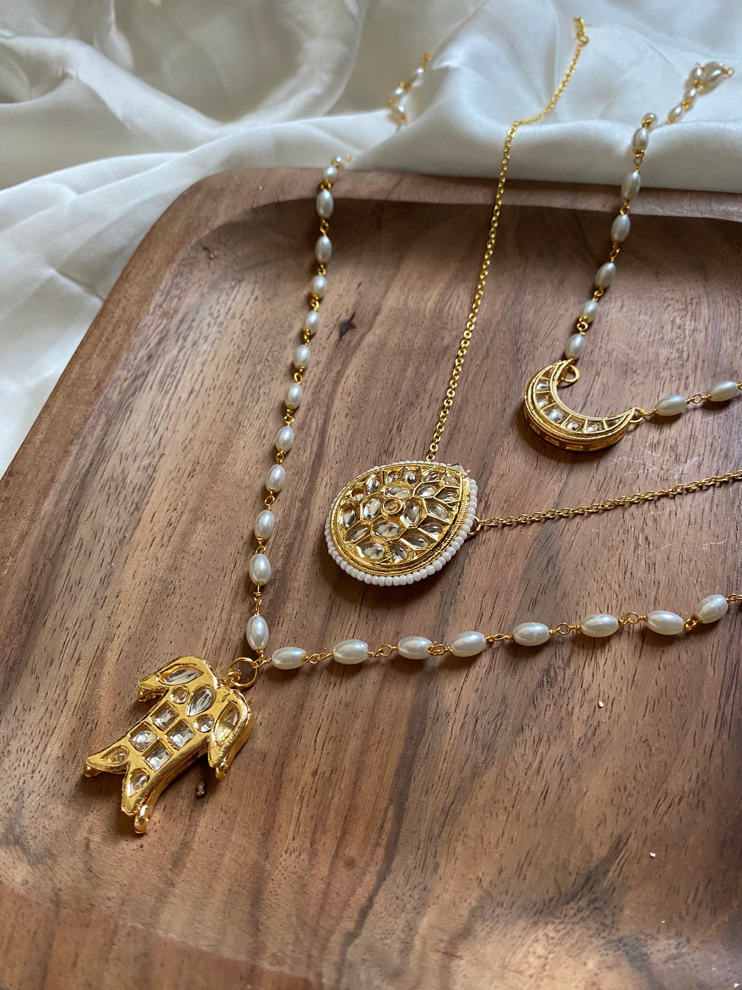 Minimal Moon Layered Necklace
