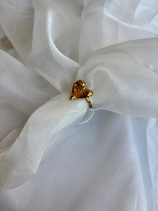 Wrinkled Heart Ring