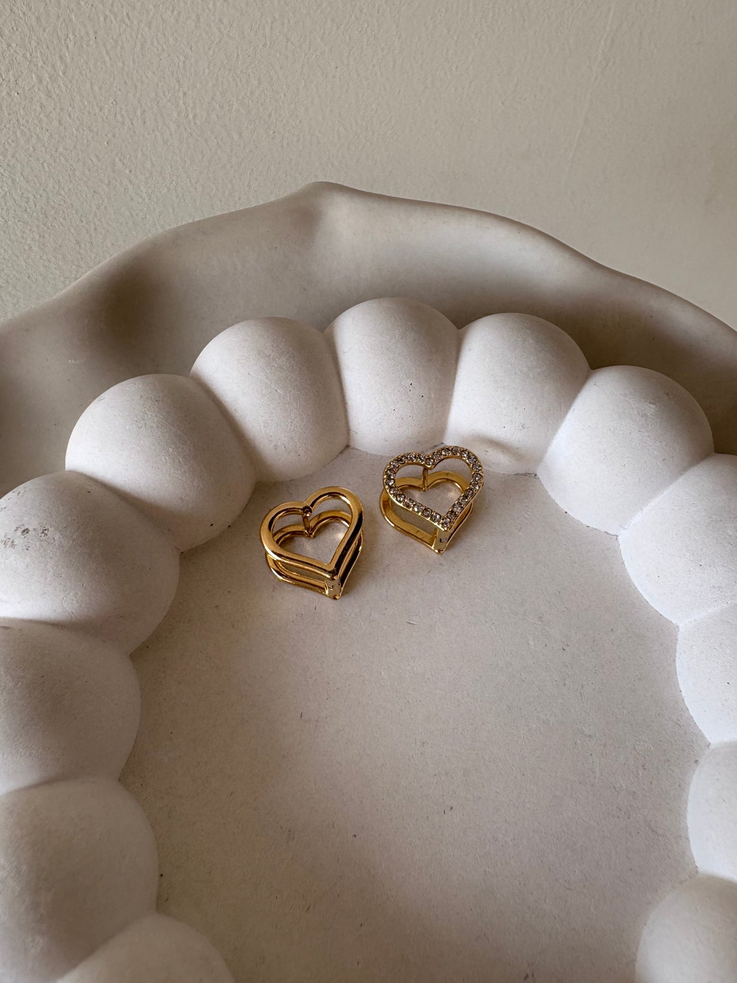 Stone Heart Earrings