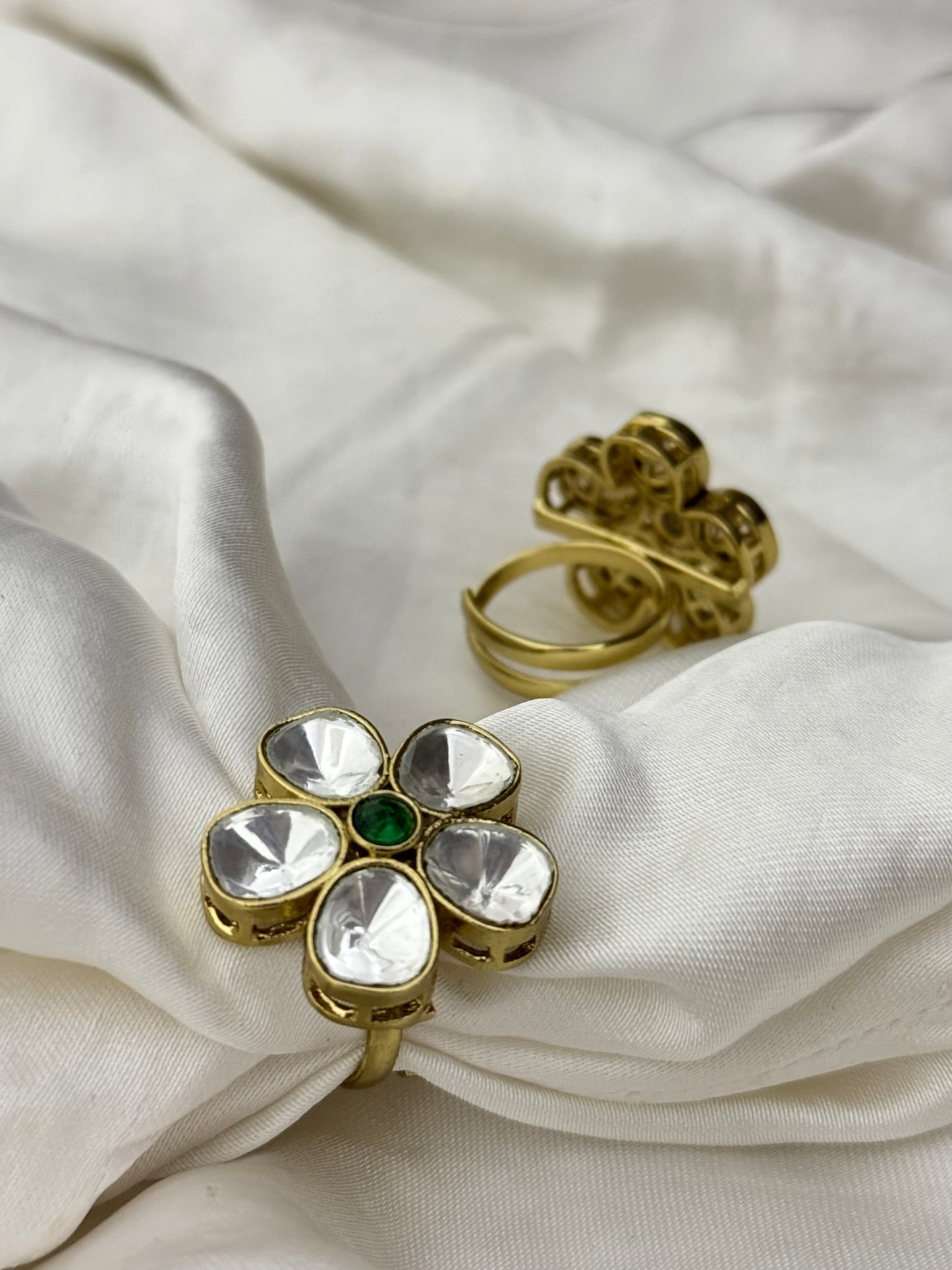 Floral Polki Ring