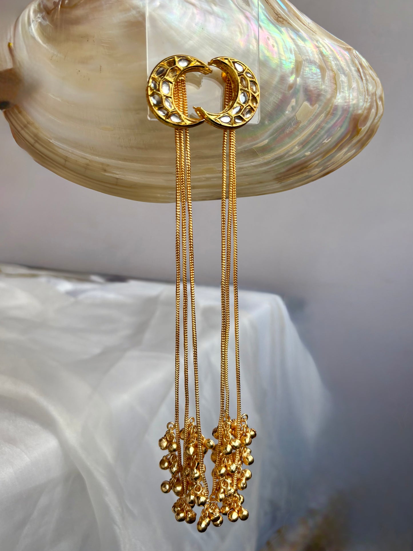 Chand Kundan Kashmiri Earrings
