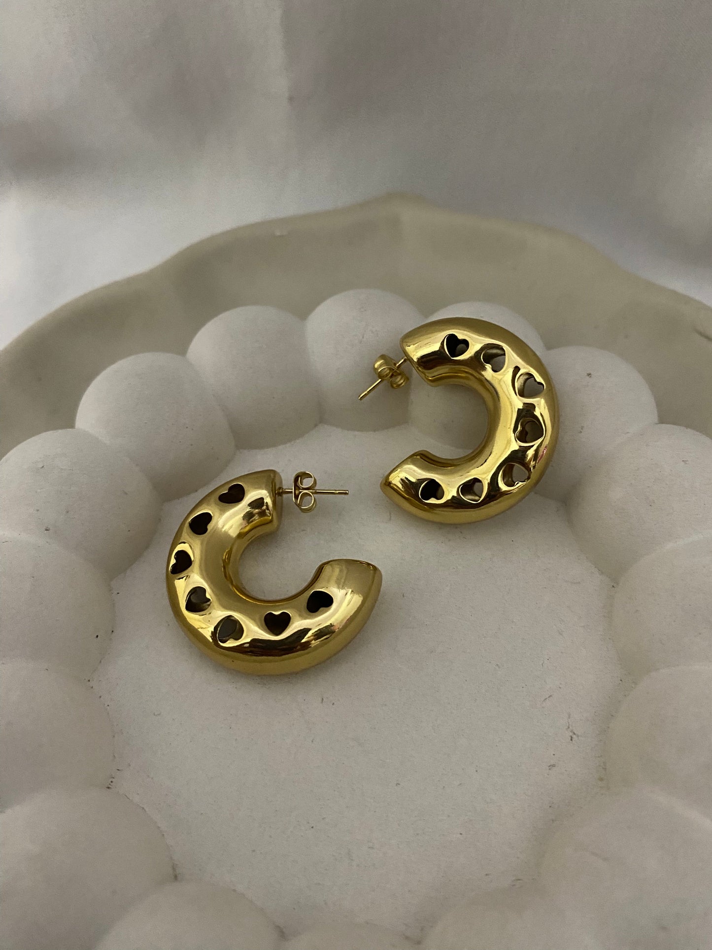 Engraved Heart Earrings
