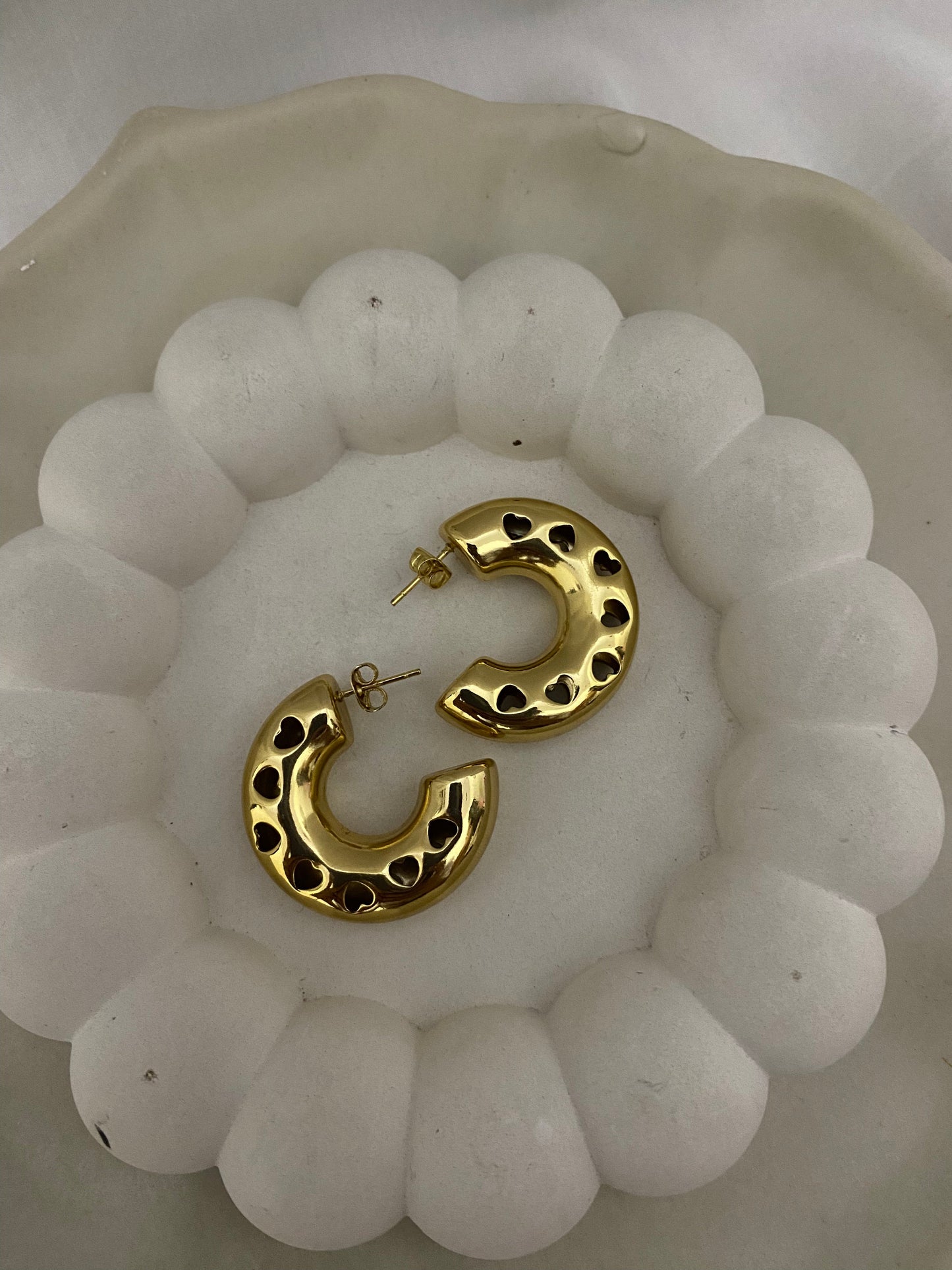 Engraved Heart Earrings