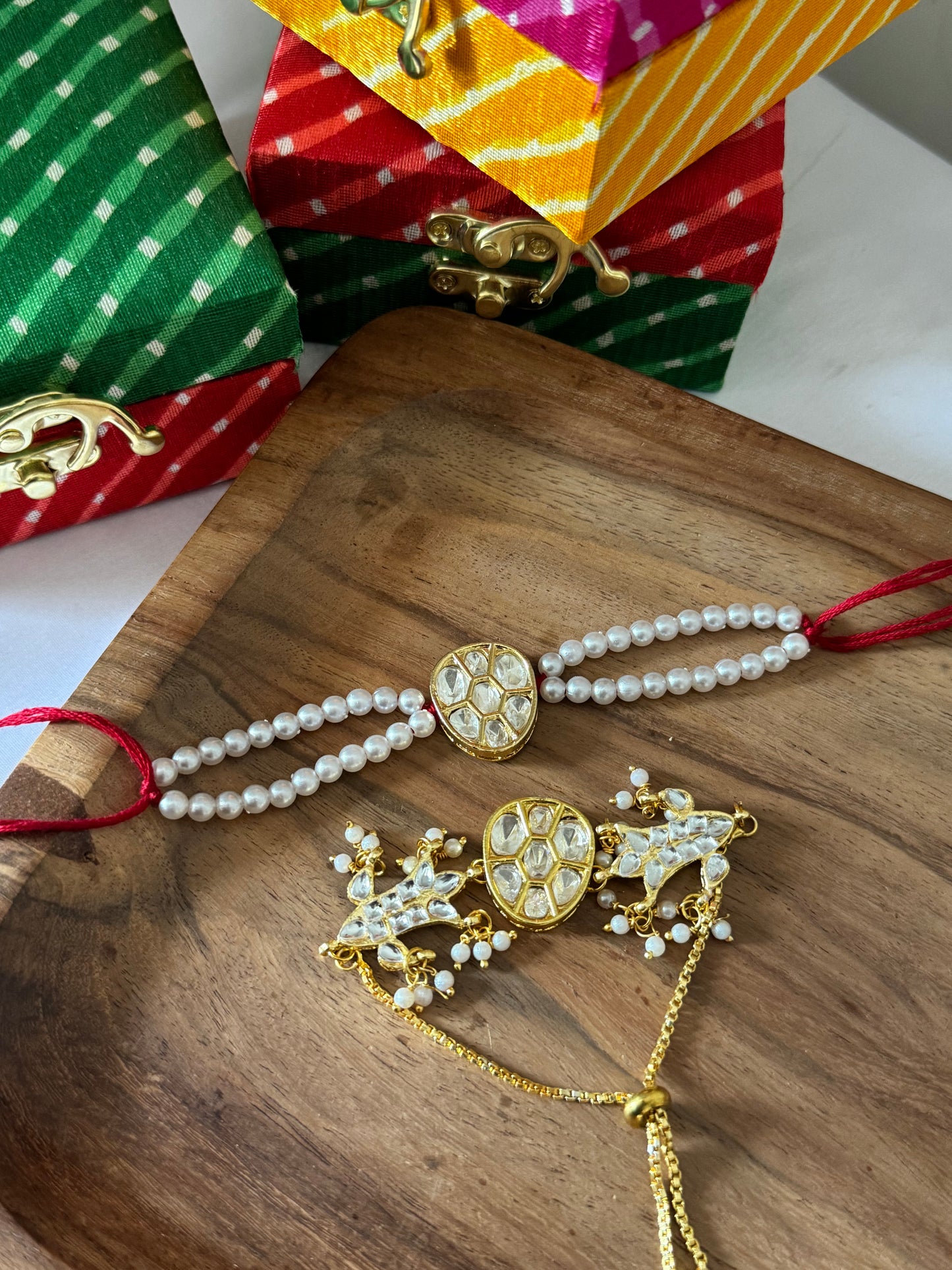 Polki Couple Rakhi