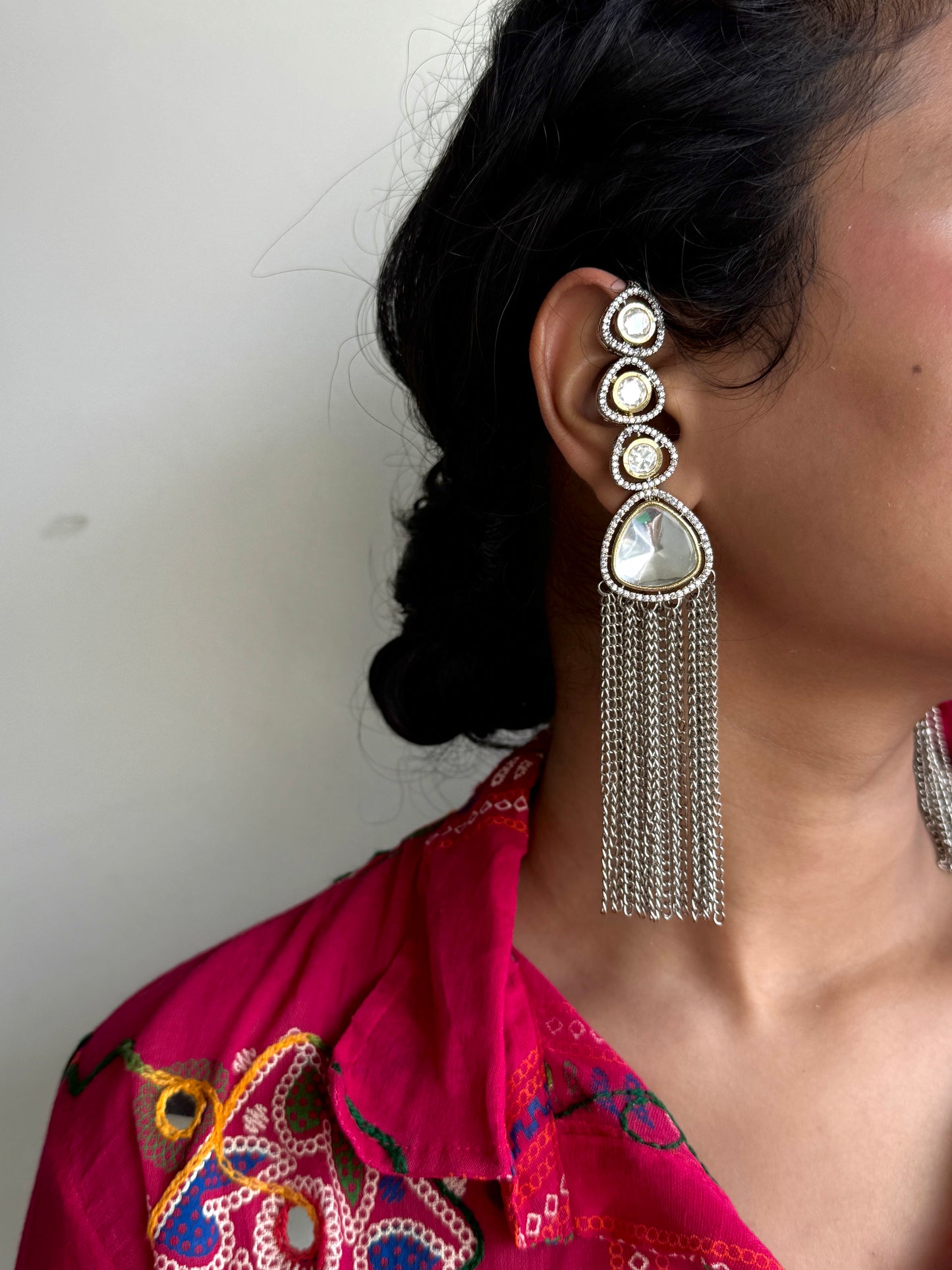 Dilhara Polki Statement Earrings