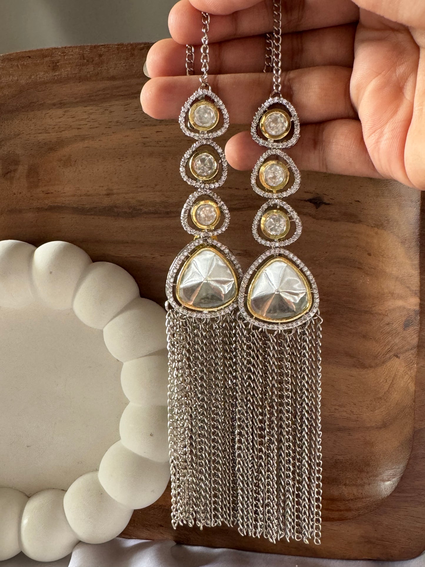 Dilhara Polki Statement Earrings