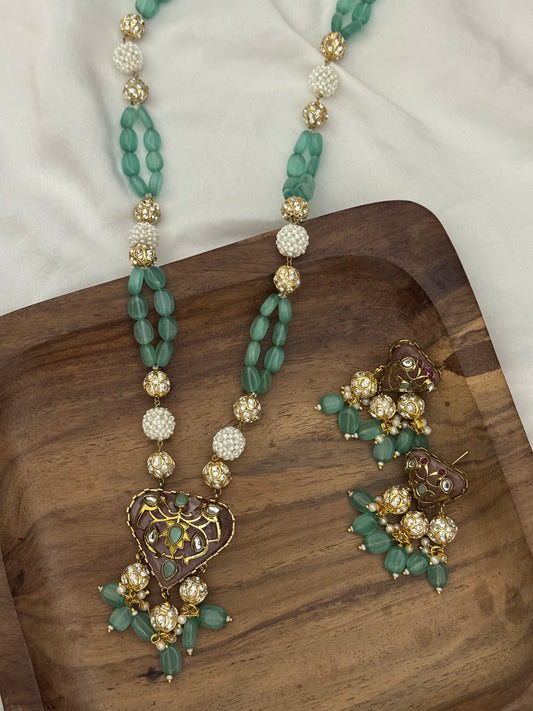 Pink Mint Long Necklace