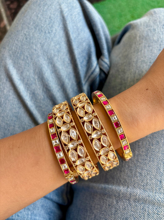 Ruby Polki Bangle