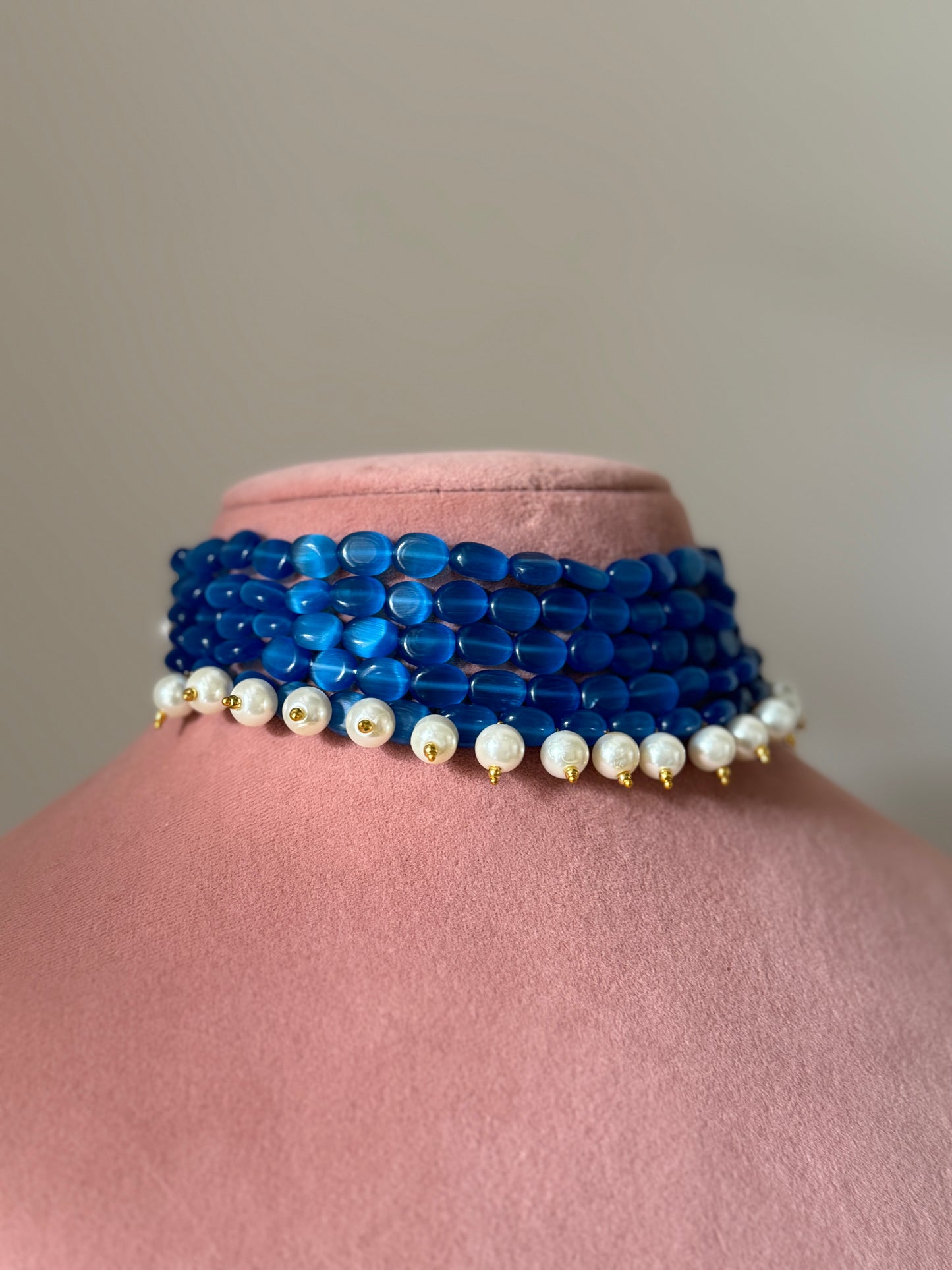 Panna Moti Bead Choker