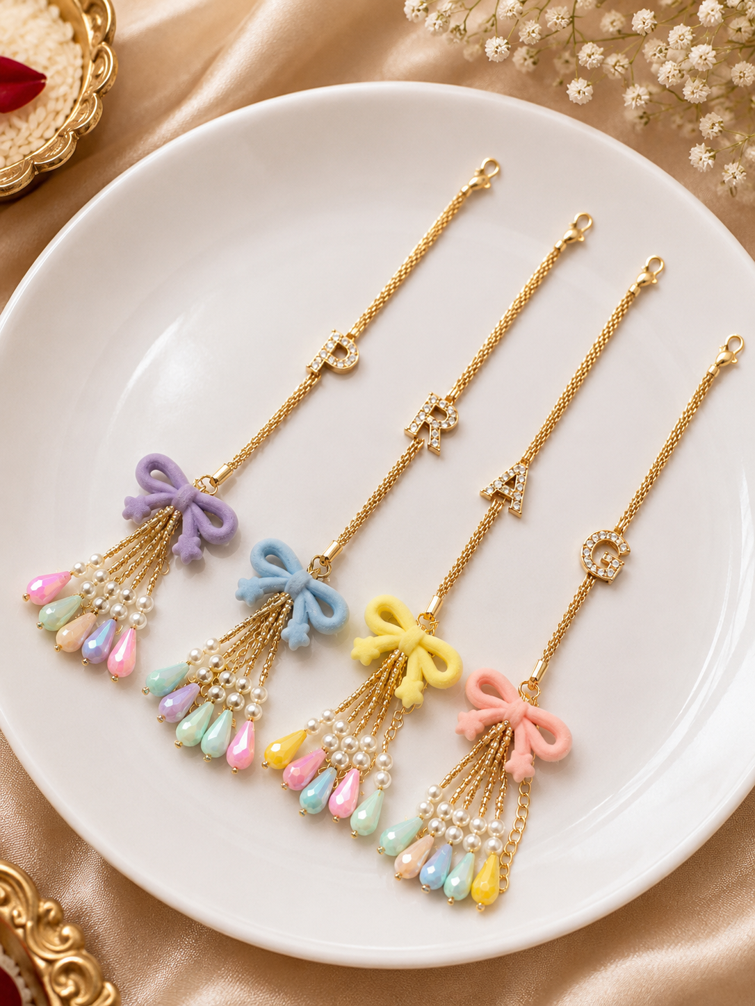 Bow Initial Lumba Bracelet