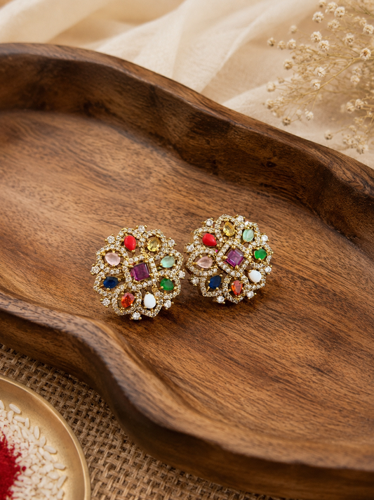 Flower Multicolor Studs