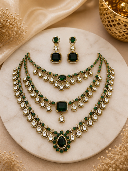 Zareen Emerald Elegance Set