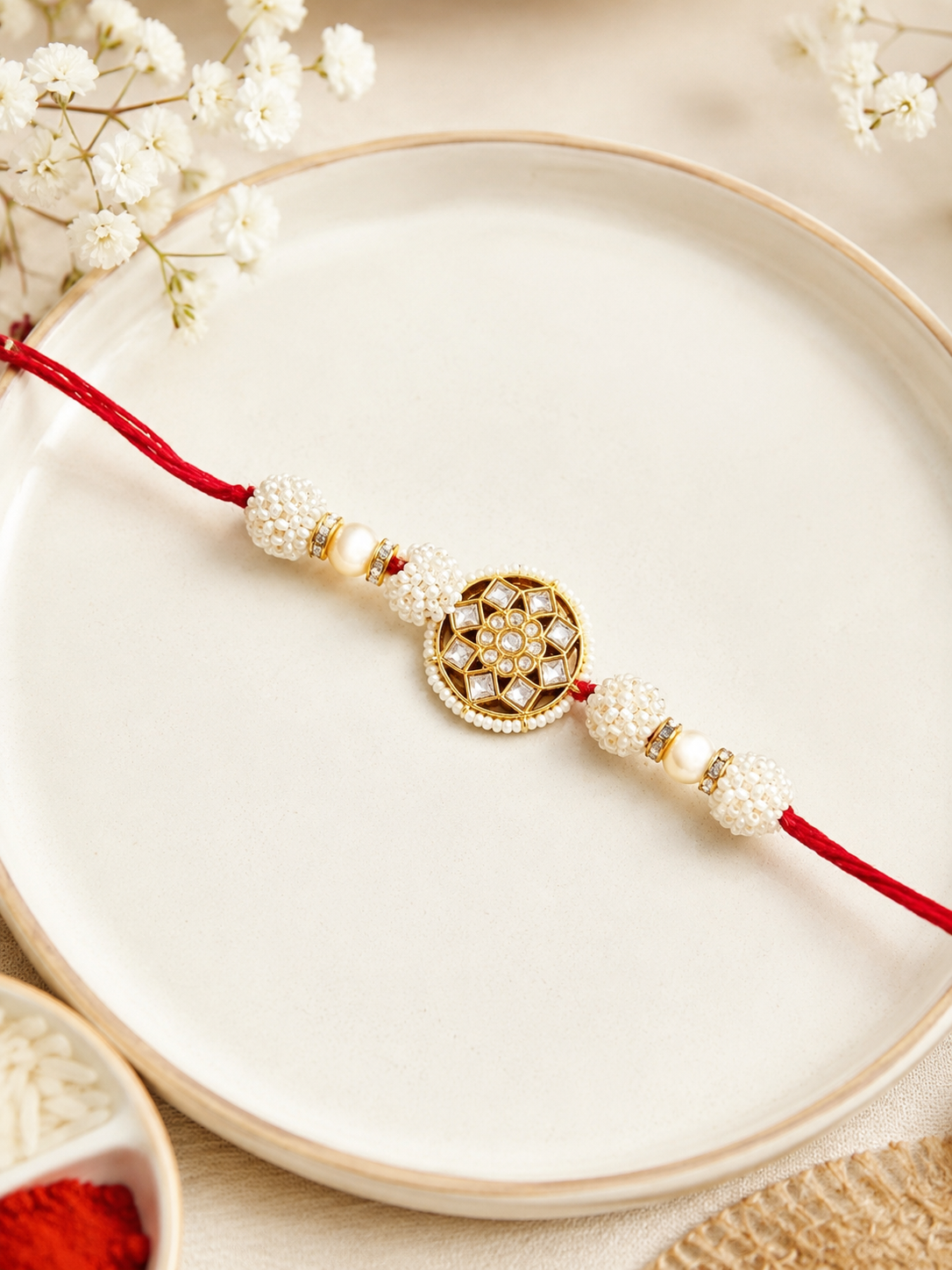 Royal Circle Kundan Rakhi