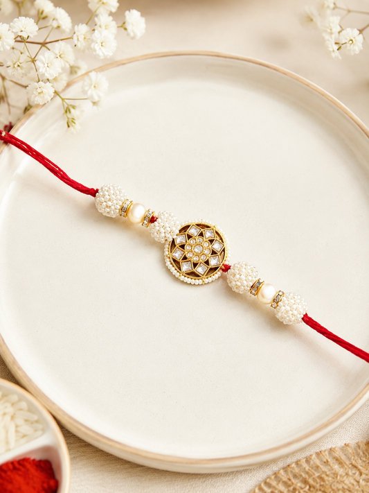 Royal Circle Kundan Rakhi
