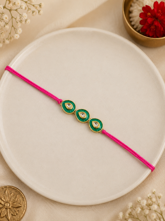Emerald Trio Rakhi