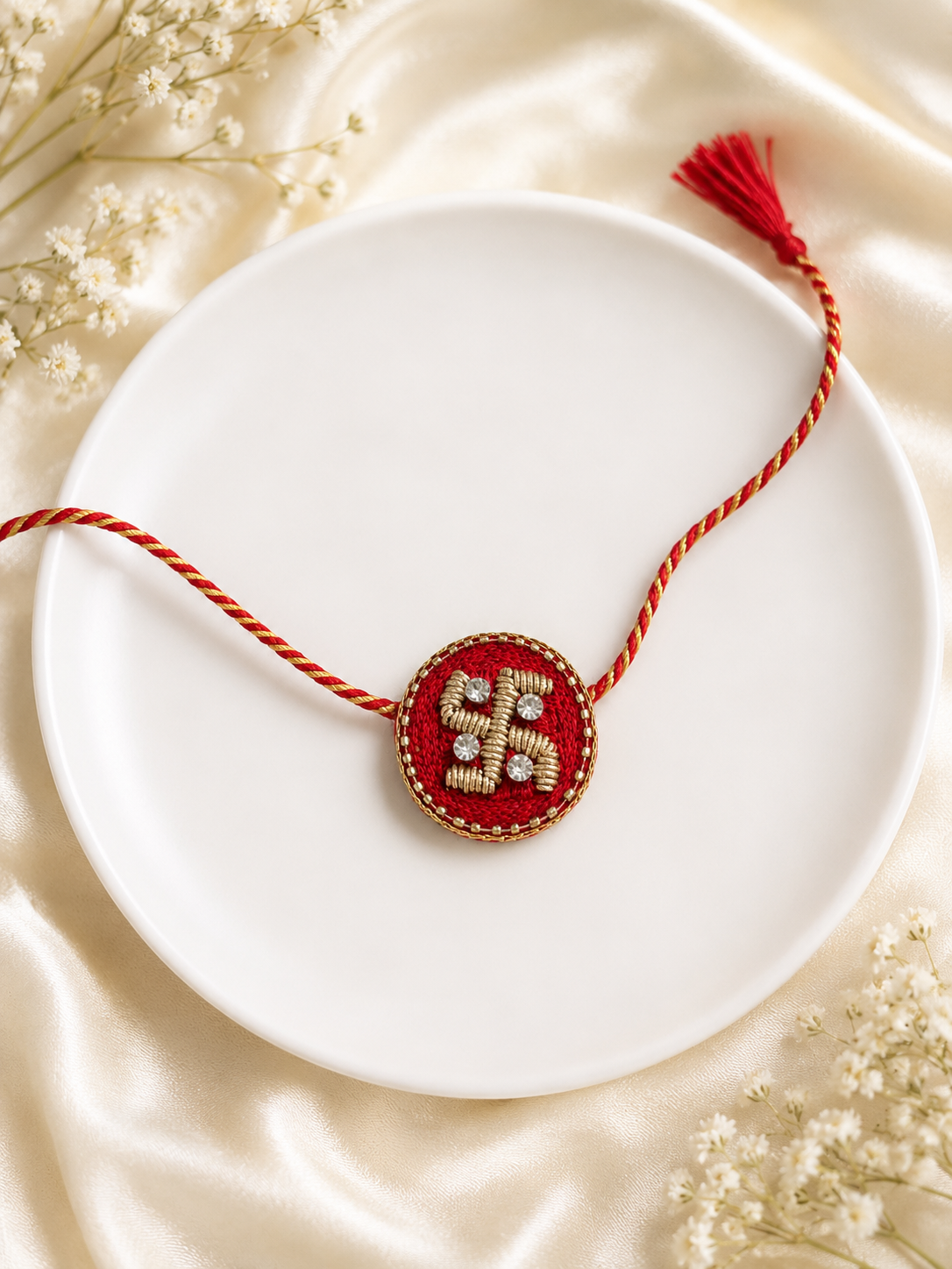 Swastik Embellished Rakhi