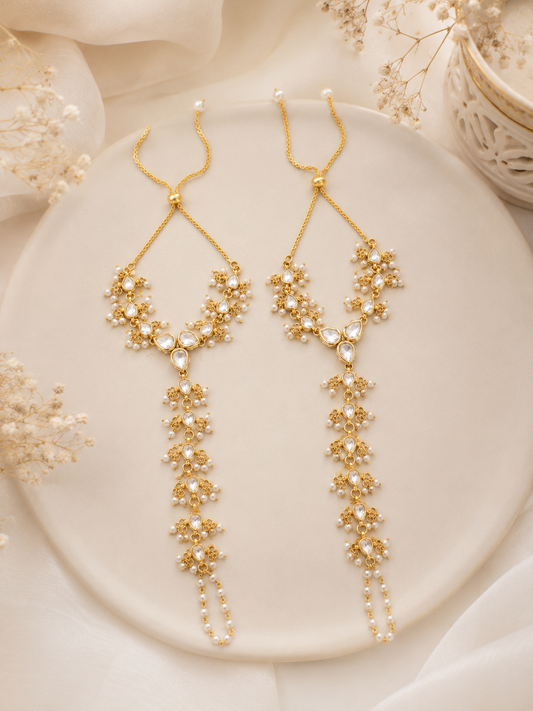 Kundan Handflowers