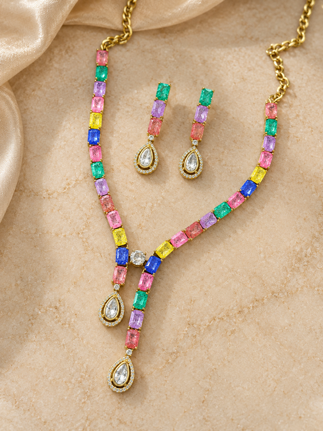 Rainbow Necklace Set