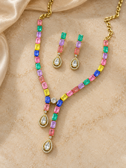 Rainbow Necklace Set