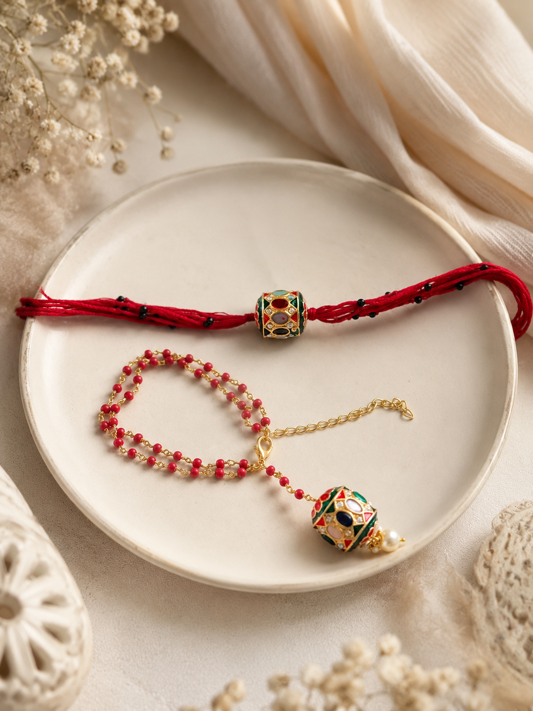 Multicolor Couple Rakhi