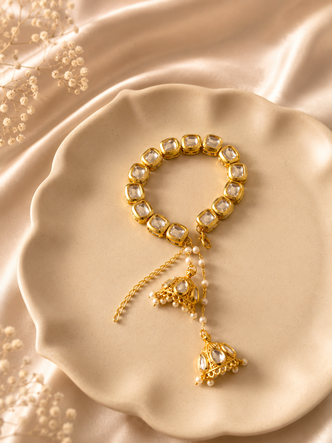 Jhumka Kundan Bracelet