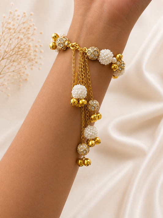 Pearl Latkan Bracelet