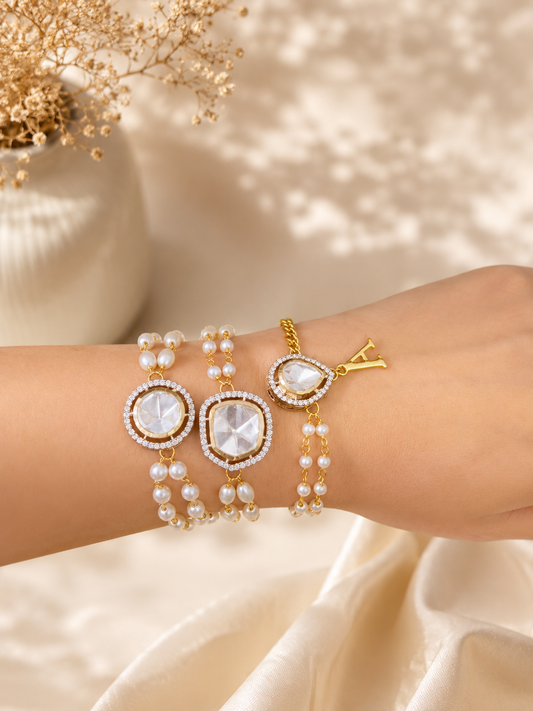 Personalised Polki Rakhi Bracelet