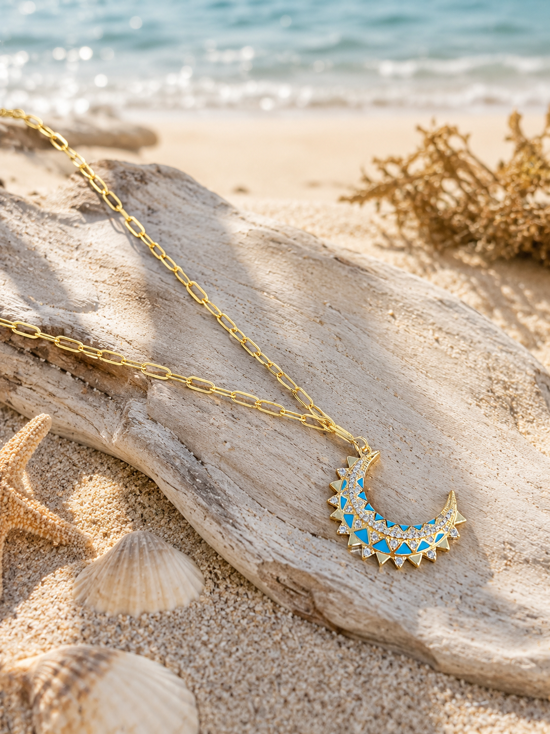 Pastel Blue Moon Chain